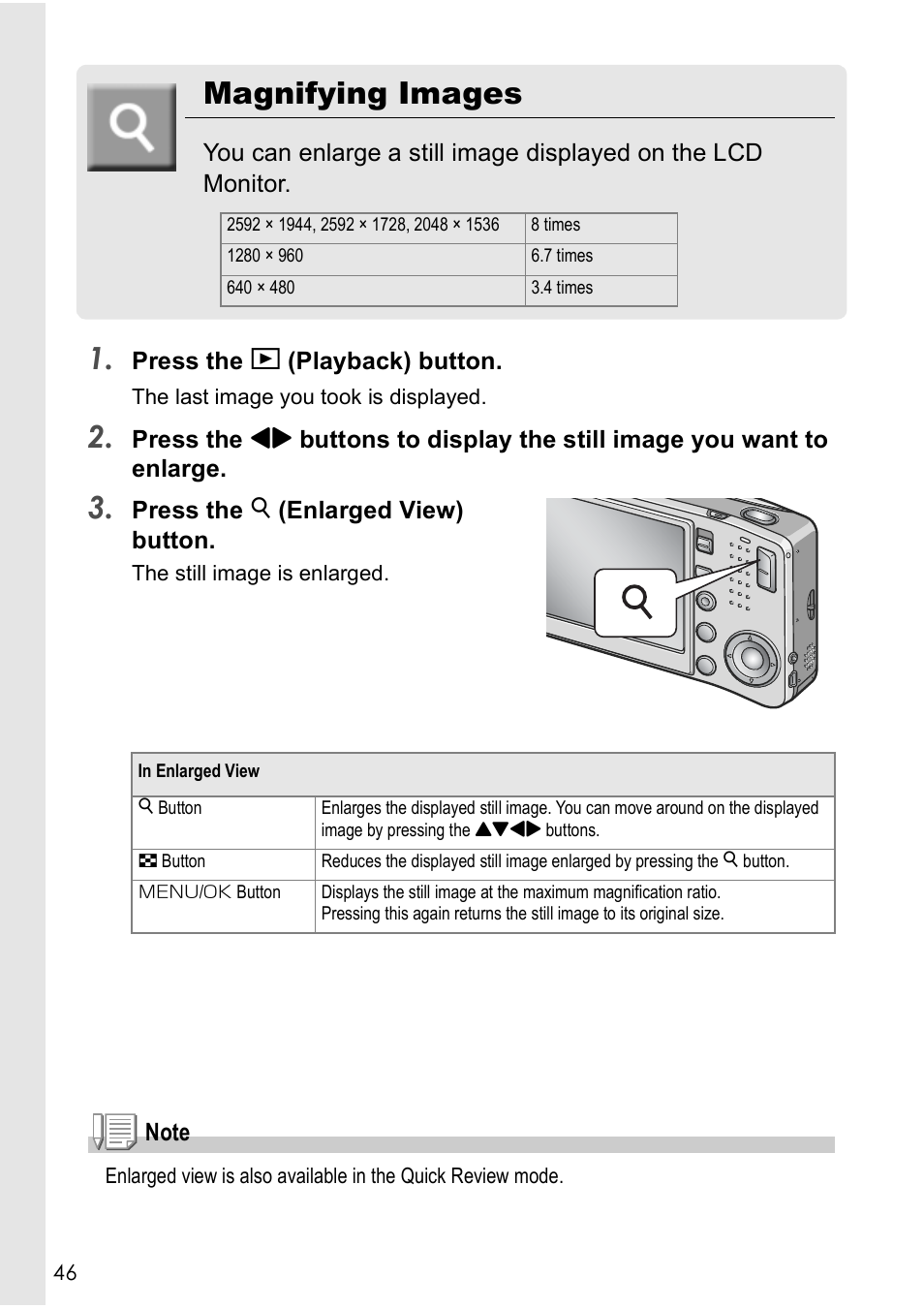 Magnifying images | Ricoh CAPLIO R30 User Manual | Page 48 / 184