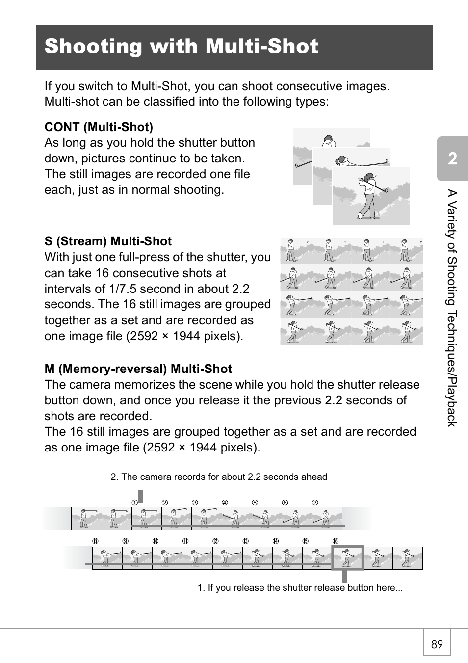 Shooting with multi-shot | Ricoh CAPLIO R30 User Manual | Page 91 / 184