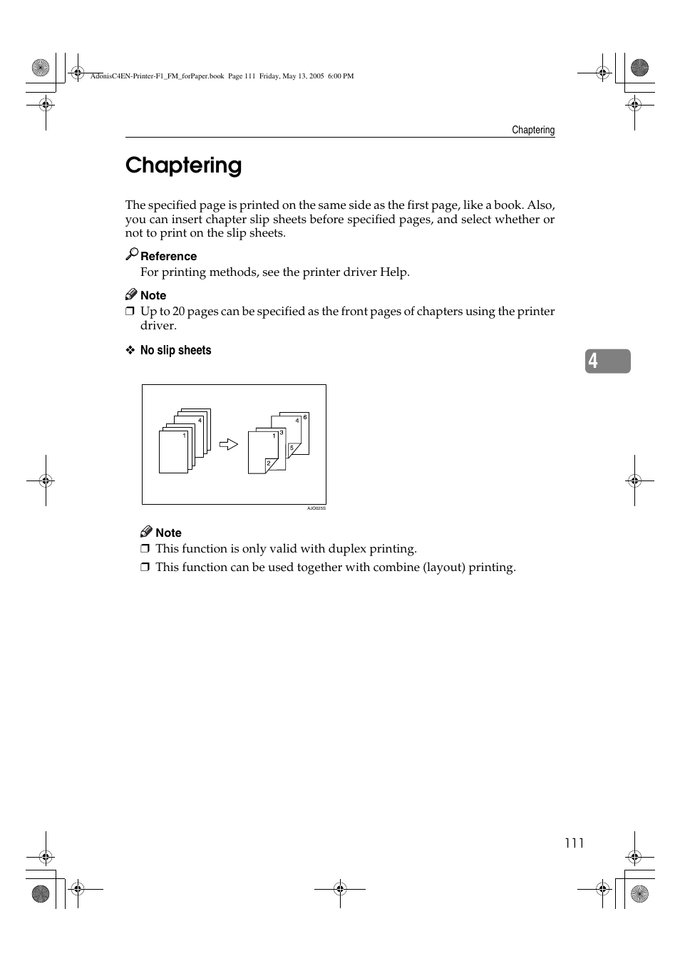 4chaptering | Ricoh 3045 User Manual | Page 117 / 176