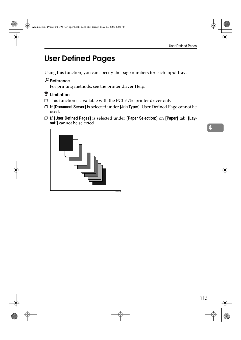 4user defined pages | Ricoh 3045 User Manual | Page 119 / 176