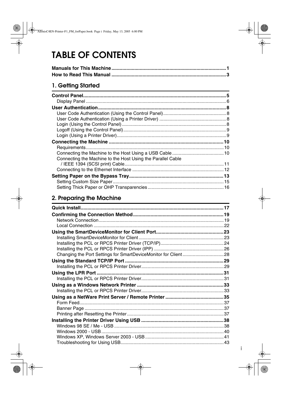 Ricoh 3045 User Manual | Page 3 / 176