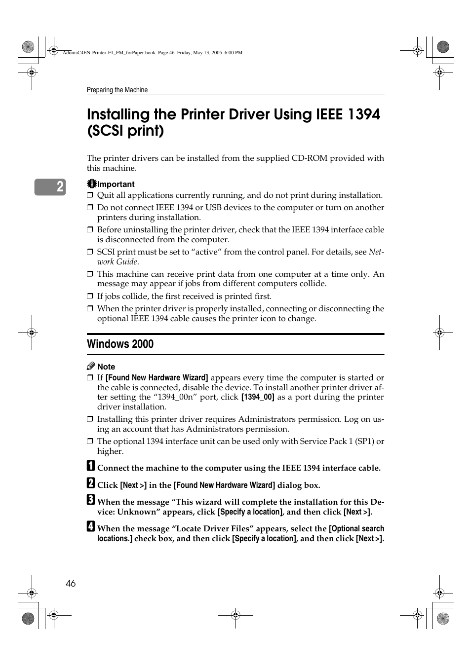 Windows 2000 | Ricoh 3045 User Manual | Page 52 / 176
