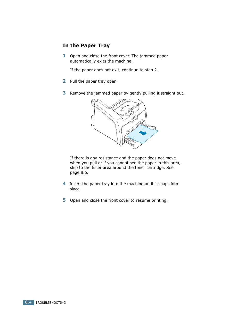 In the paper tray, In tray 1 | Ricoh LF 125 (H915) User Manual | Page 150 / 390