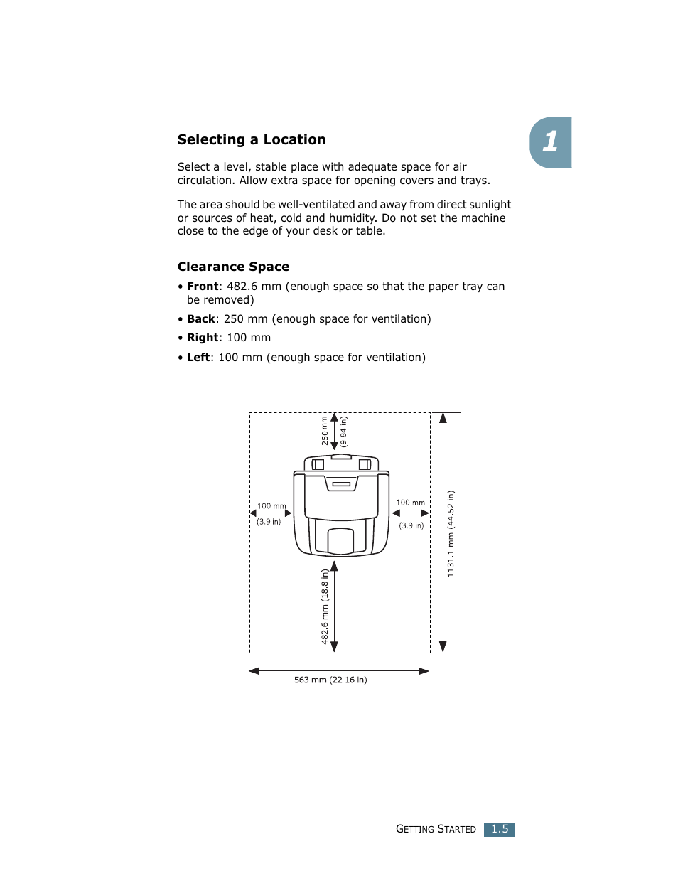 Selecting a location | Ricoh LF 125 (H915) User Manual | Page 19 / 390