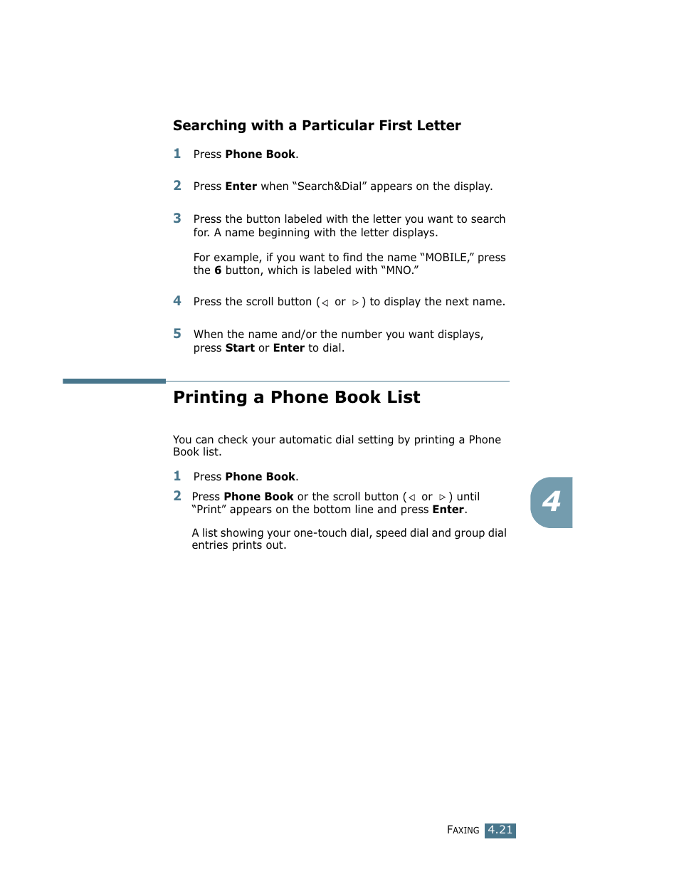 Printing a phone book list | Ricoh LF 125 (H915) User Manual | Page 282 / 390