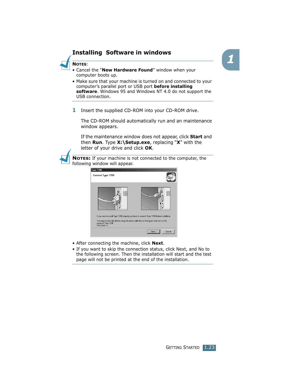 Installing software in windows | Ricoh LF 125 (H915) User Manual | Page 37 / 390