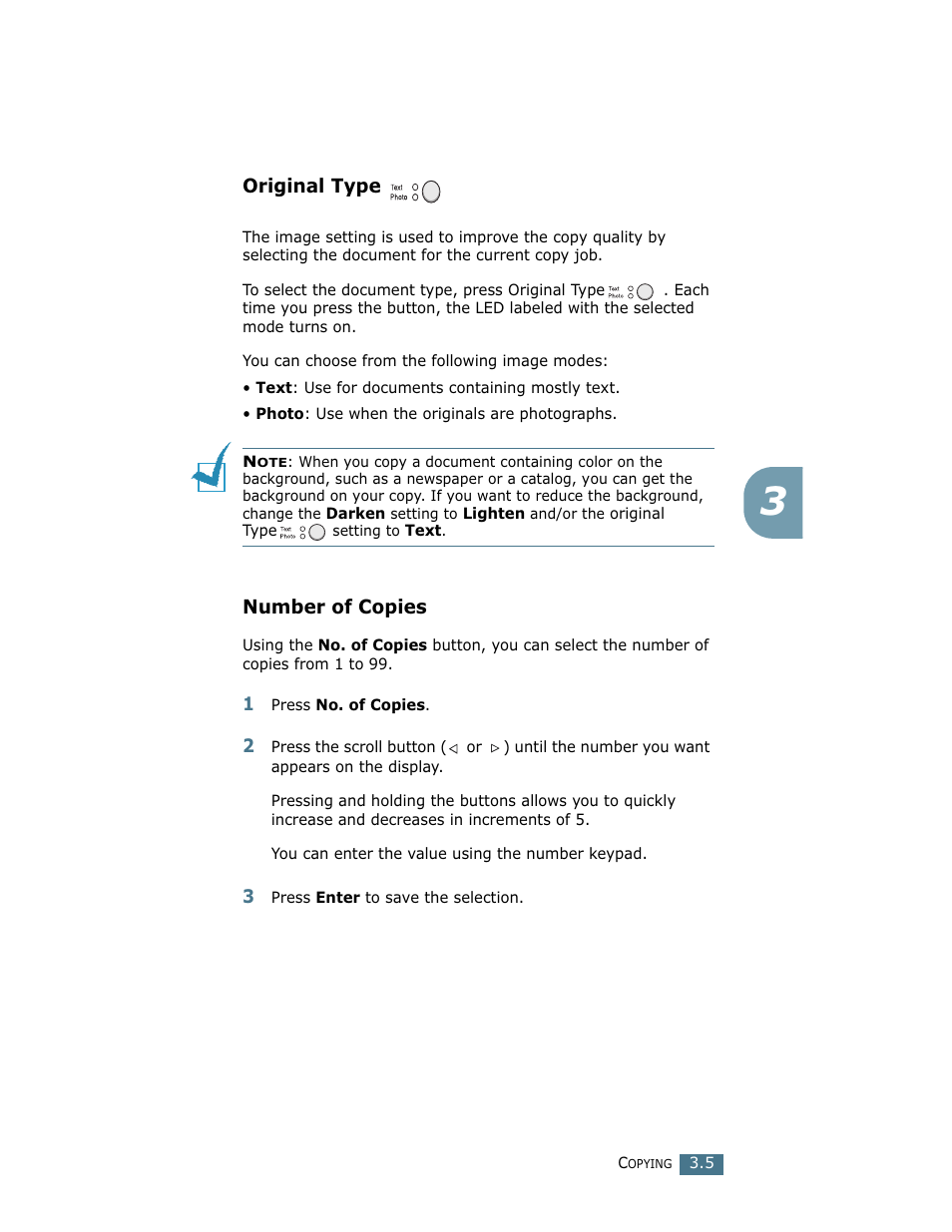 Original type, Number of copies | Ricoh LF 125 (H915) User Manual | Page 65 / 390