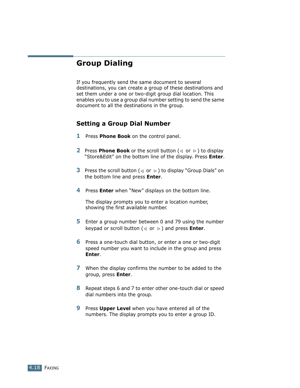 Group dialing, Setting a group dial number | Ricoh LF 125 (H915) User Manual | Page 86 / 390