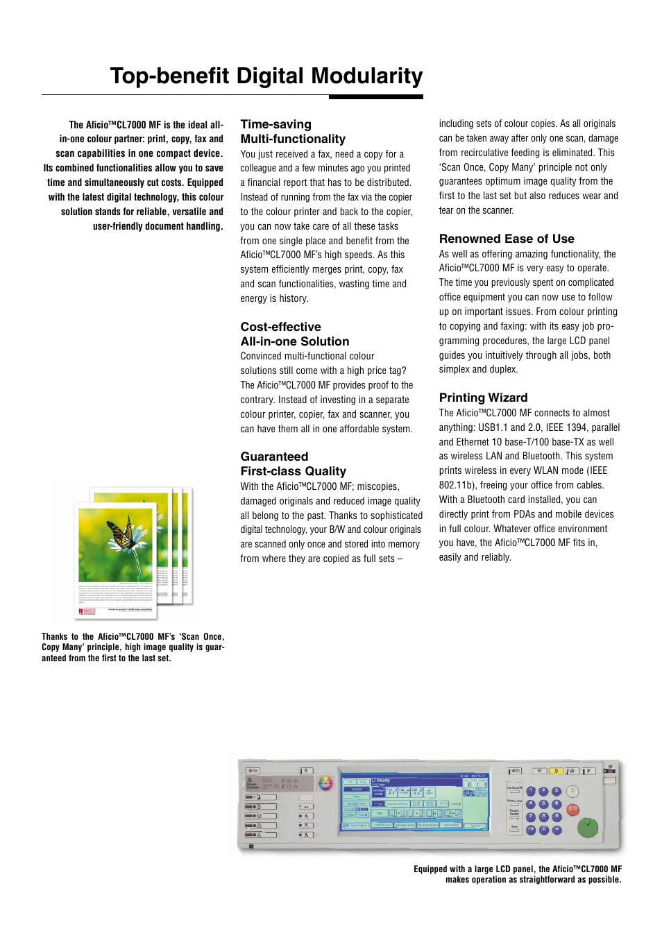 Top-benefit digital modularity | Ricoh Aficio CL7000 MF User Manual | Page 3 / 8