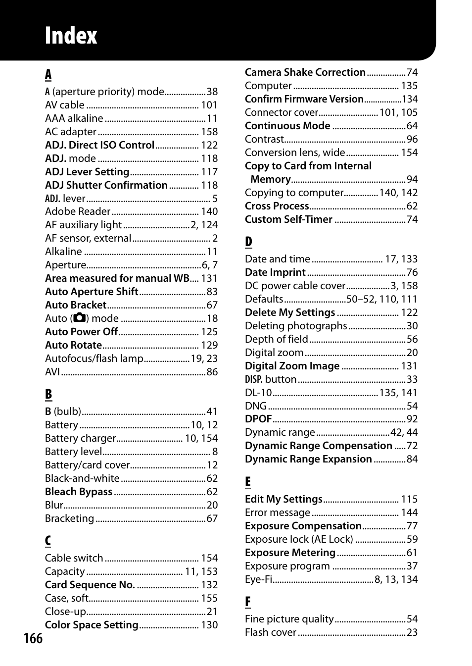 Index | Ricoh DIGITAL CAMERA GR User Manual | Page 176 / 181