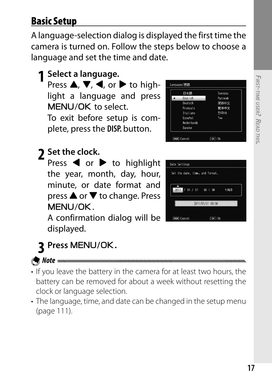 Basic setup | Ricoh DIGITAL CAMERA GR User Manual | Page 27 / 181
