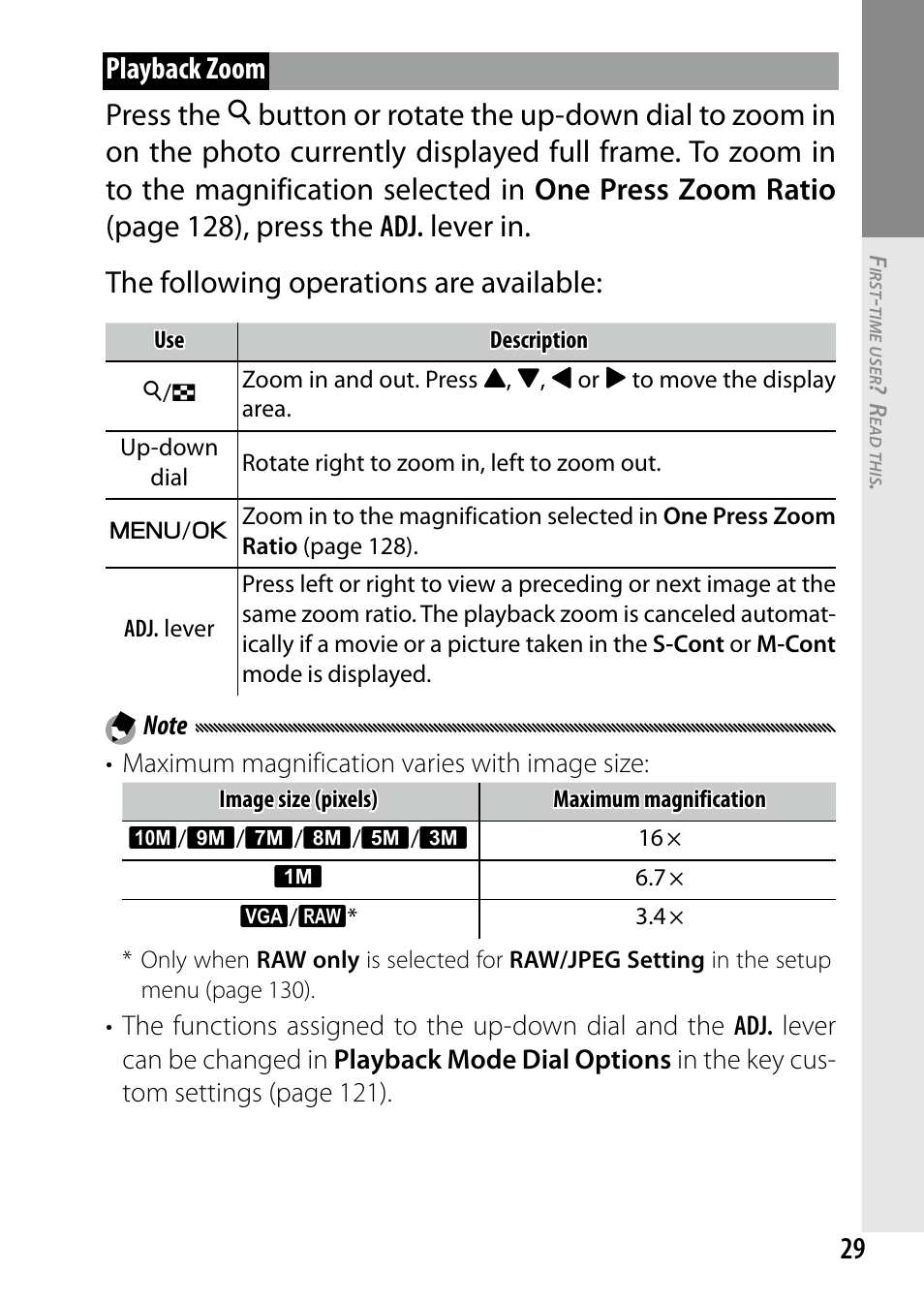 Playback zoom press the | Ricoh DIGITAL CAMERA GR User Manual | Page 39 / 181