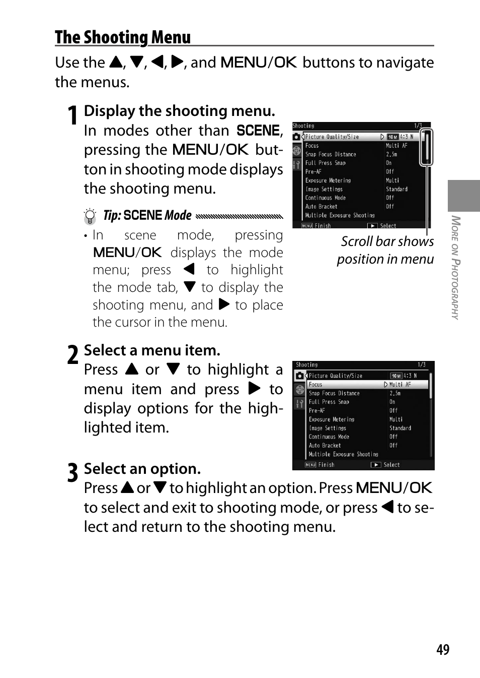 The shooting menu | Ricoh DIGITAL CAMERA GR User Manual | Page 59 / 181