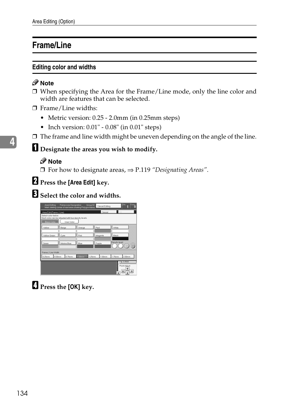 Frame/line | Ricoh 4506 User Manual | Page 146 / 222