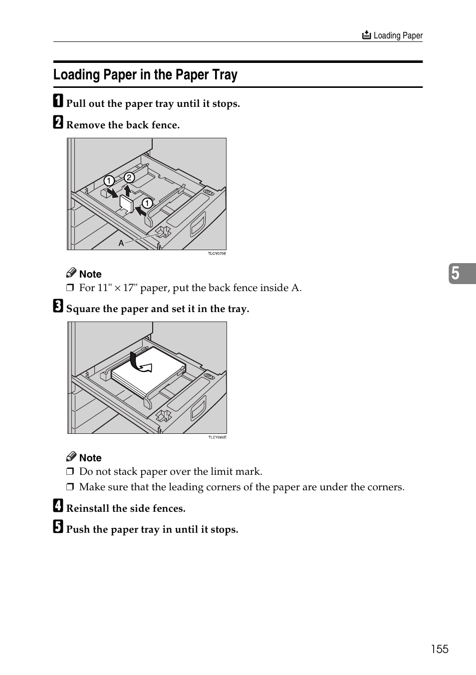 Loading paper in the paper tray | Ricoh 4506 User Manual | Page 167 / 222