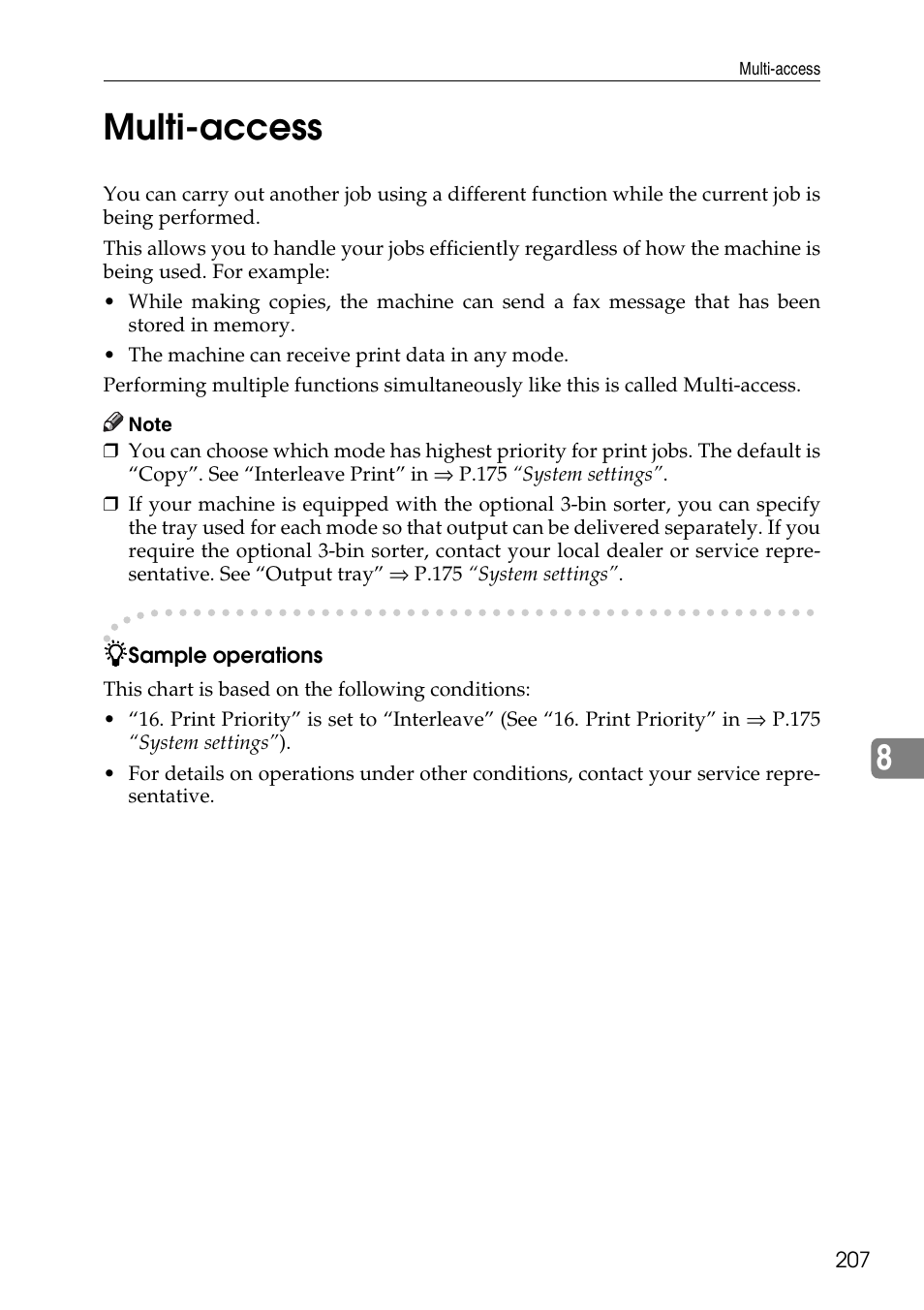 Multi-access, 8multi-access | Ricoh 4506 User Manual | Page 219 / 222