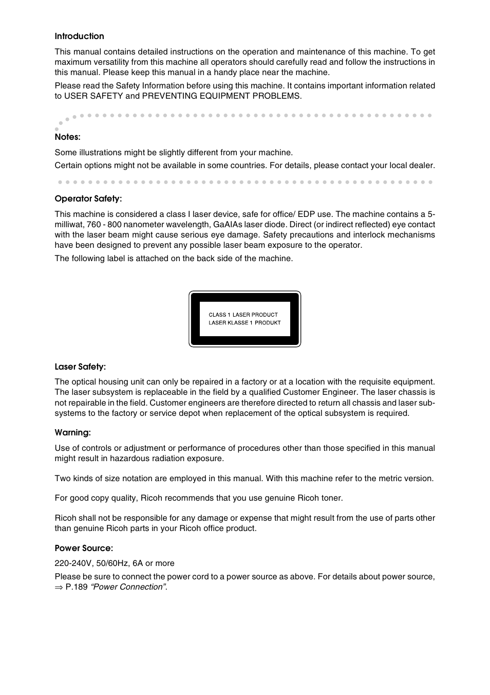 Ricoh 4506 User Manual | Page 3 / 222