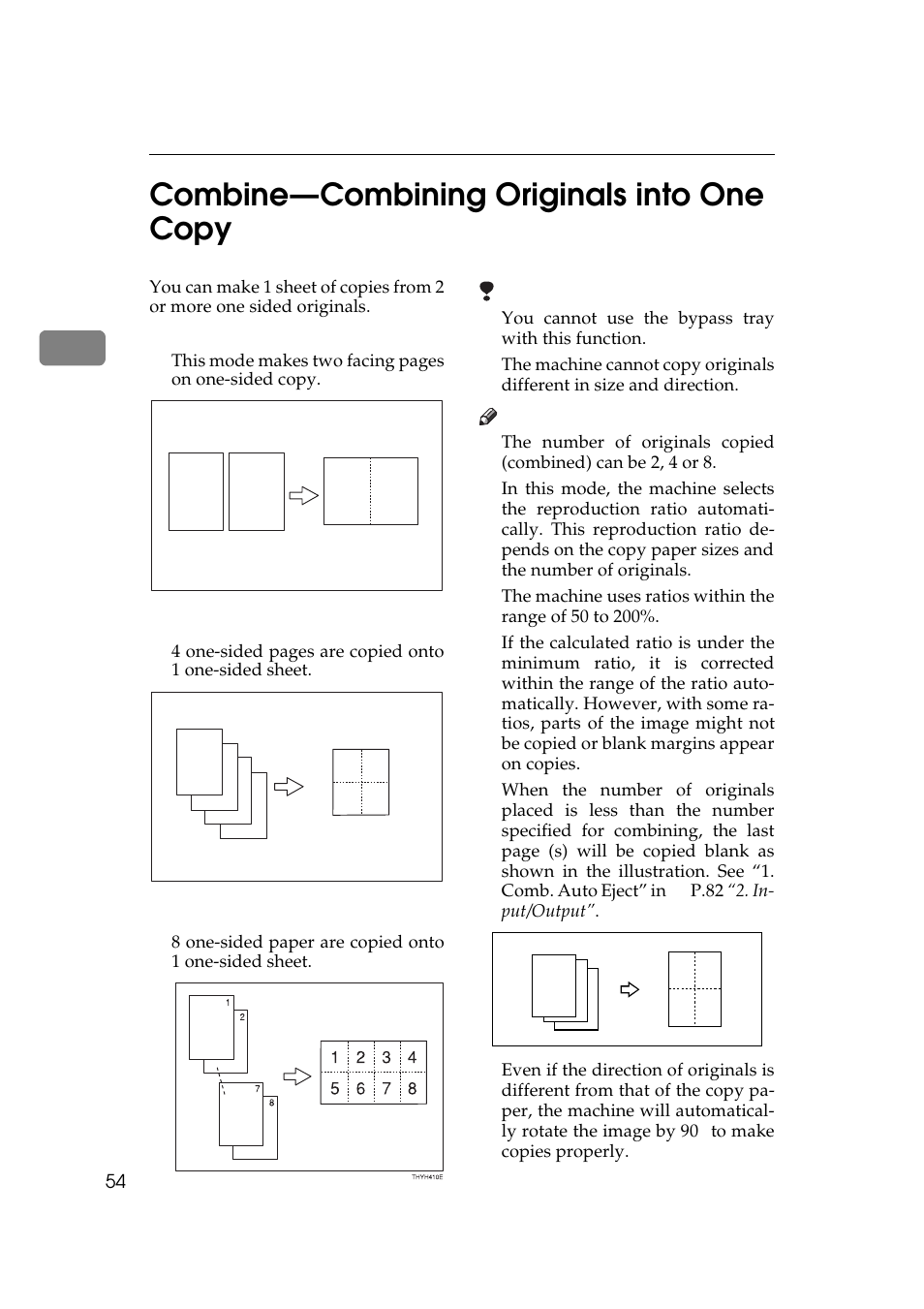 2combine—combining originals into one copy | Ricoh AFICIO 180 User Manual | Page 70 / 116