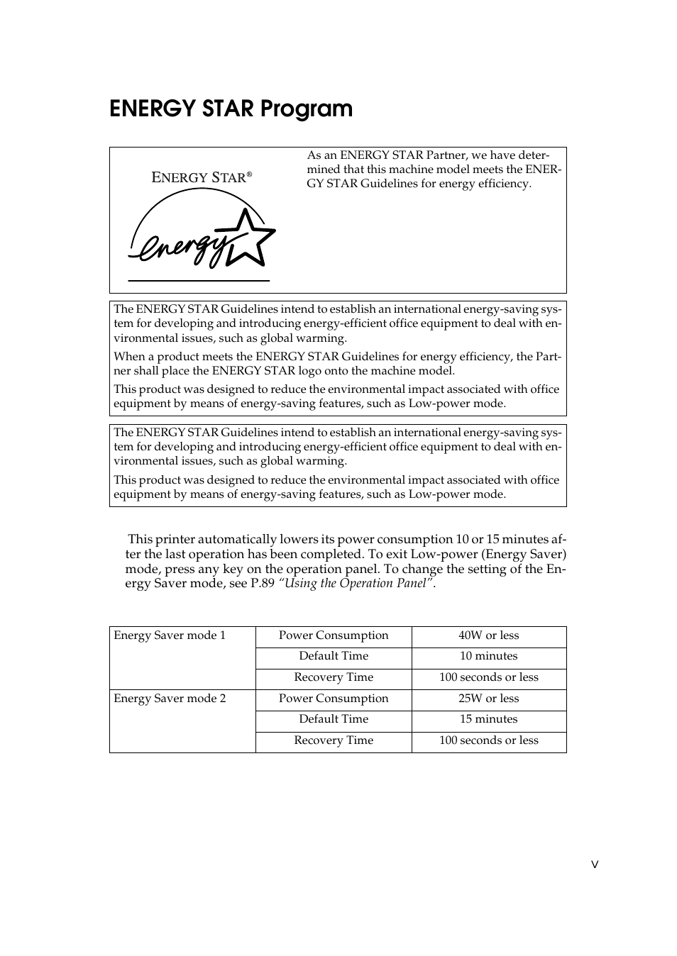 Energy star program | Ricoh Aficio AP2700 User Manual | Page 11 / 138