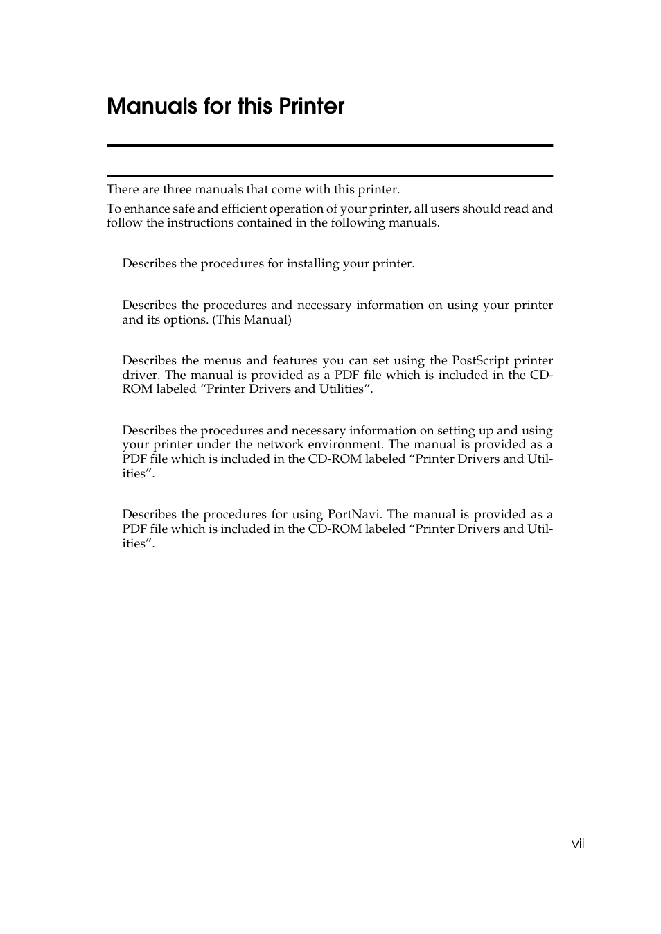 Manuals for this printer | Ricoh Aficio AP2700 User Manual | Page 13 / 138