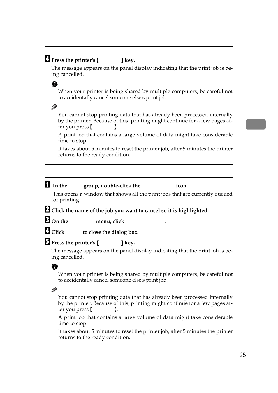 Windows 3.1x - canceling a print job | Ricoh Aficio AP2700 User Manual | Page 43 / 138