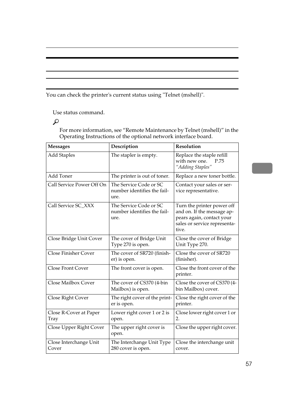 Getting printer information over the network | Ricoh Aficio AP2700 User Manual | Page 75 / 138