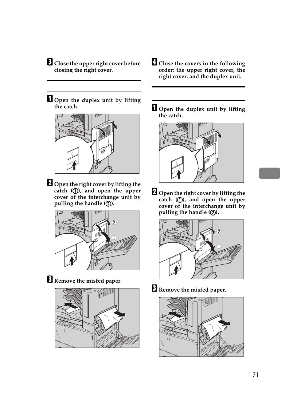When "misfeed: d" appears | Ricoh Aficio AP2700 User Manual | Page 89 / 138