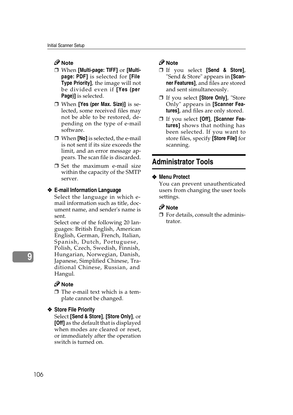 Administrator tools | Ricoh 3260 User Manual | Page 114 / 132