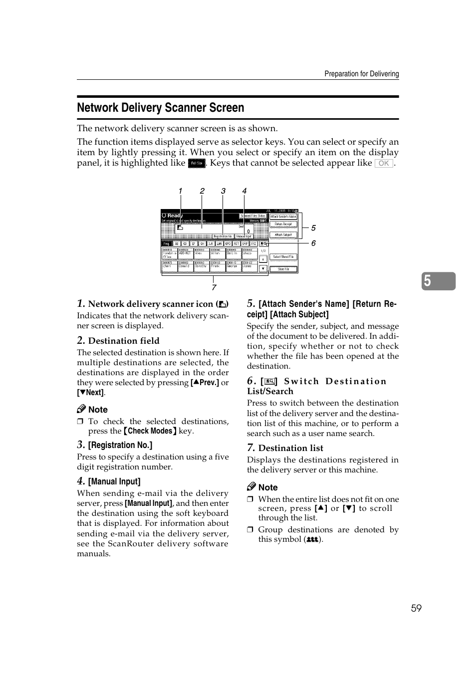 Network delivery scanner screen | Ricoh 3260 User Manual | Page 67 / 132