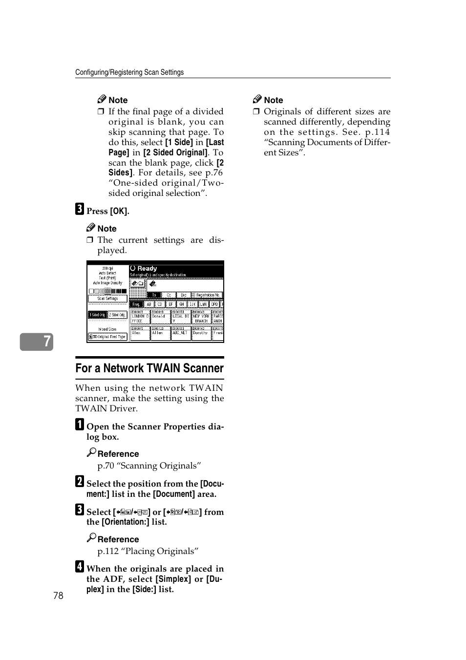 For a network twain scanner | Ricoh 3260 User Manual | Page 86 / 132