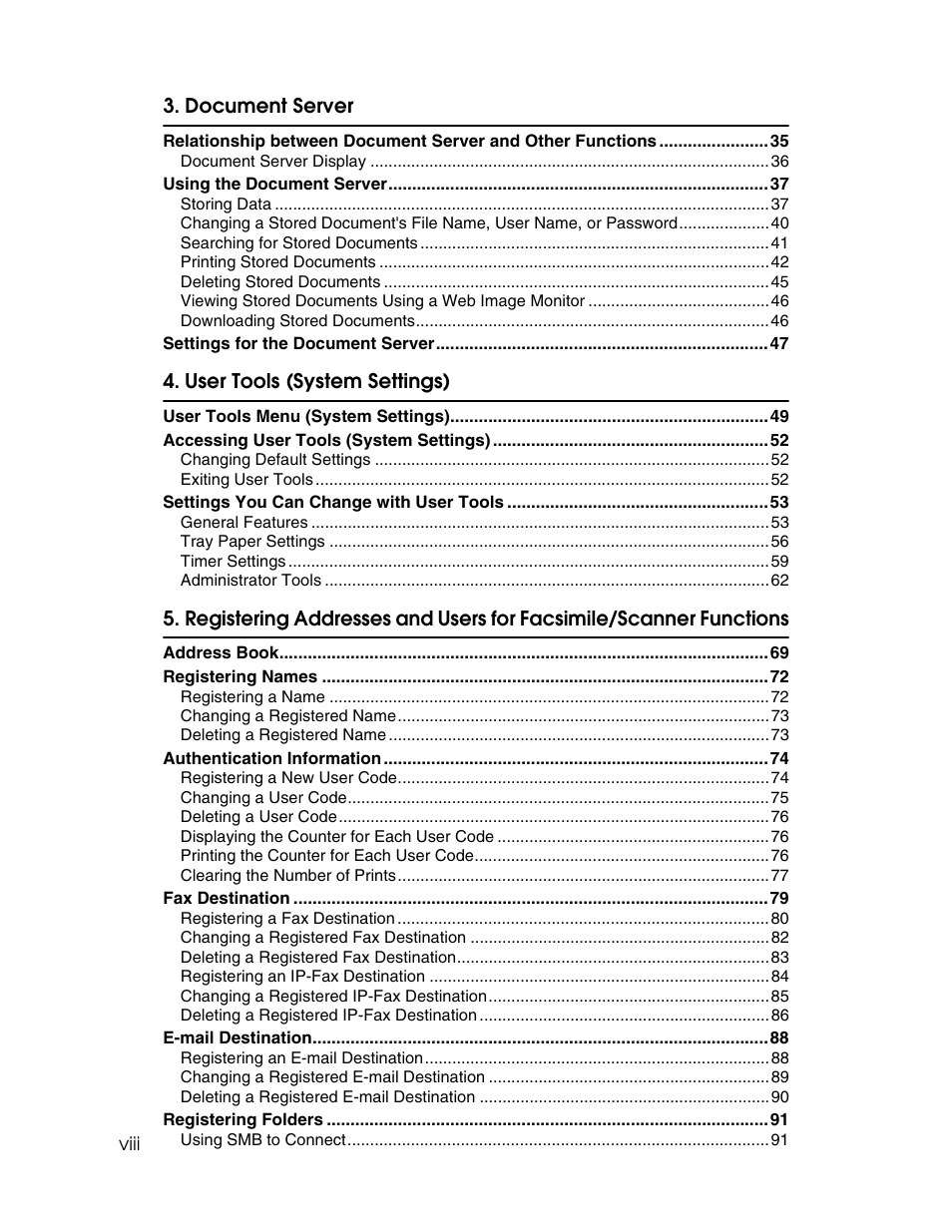 Ricoh Aficio 2025 User Manual | Page 10 / 182