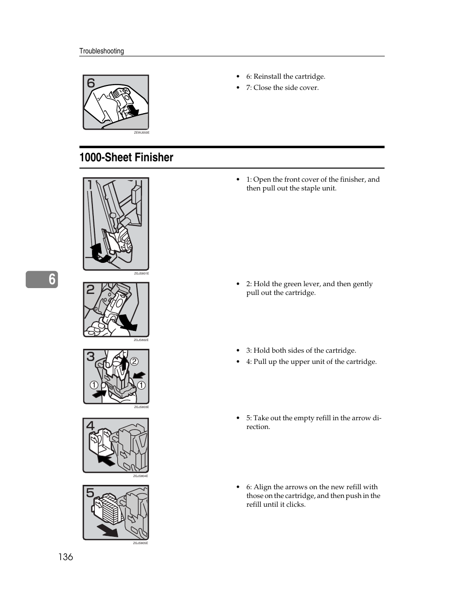 1000-sheet finisher | Ricoh Aficio 2025 User Manual | Page 148 / 182