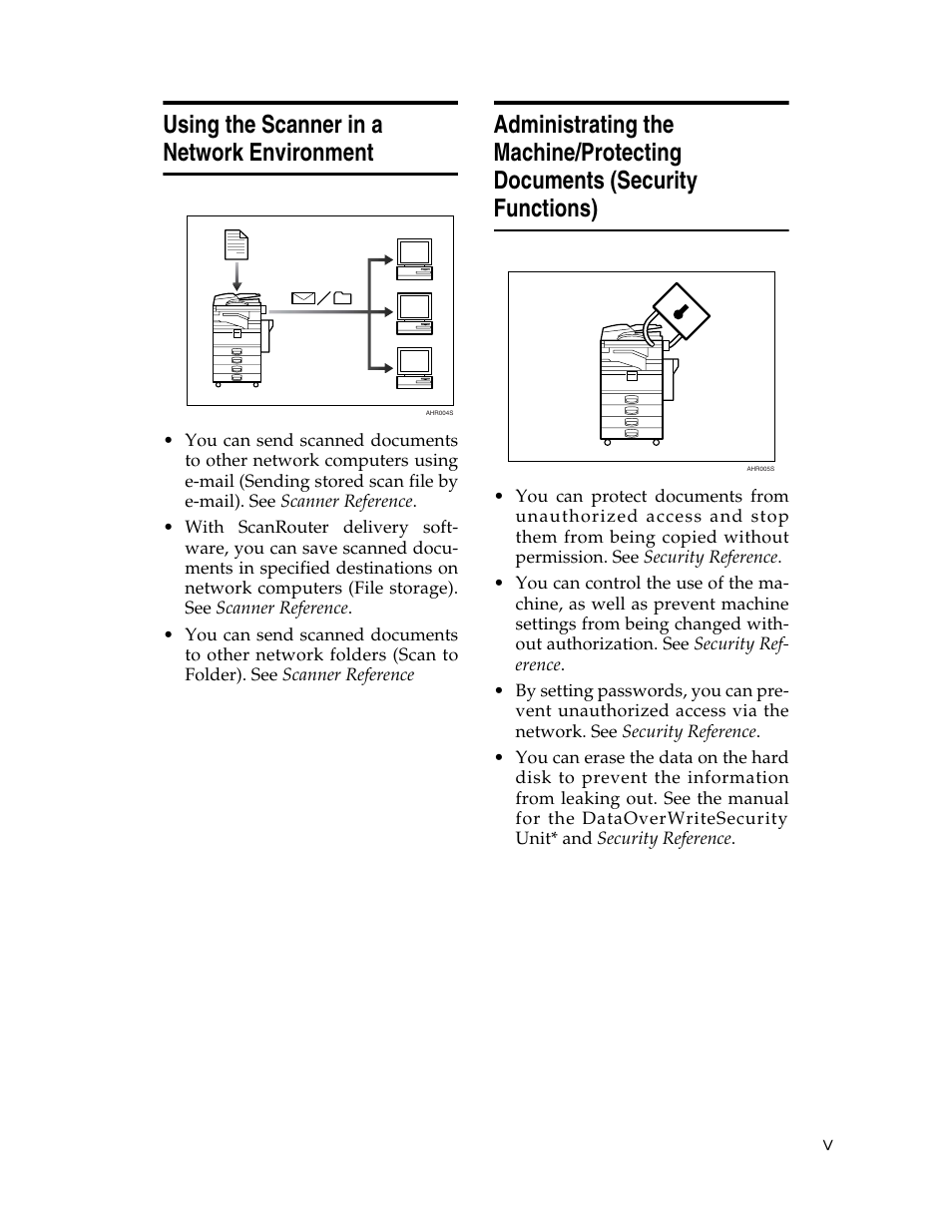 Using the scanner in a network environment | Ricoh Aficio 2025 User Manual | Page 7 / 182