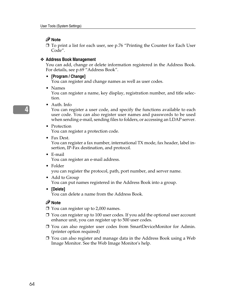 Ricoh Aficio 2025 User Manual | Page 76 / 182