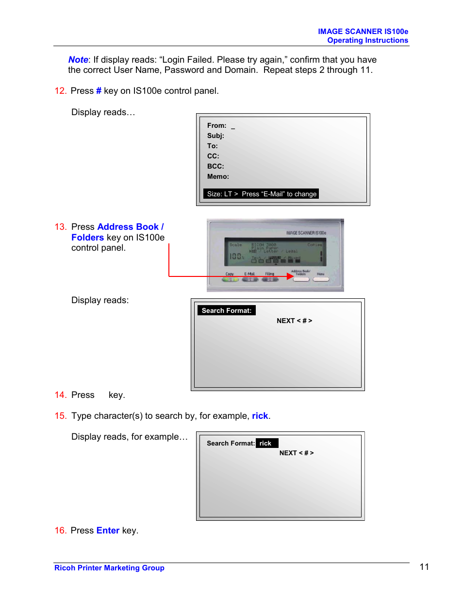 Ricoh GLOBALSCAN IS100E User Manual | Page 11 / 21