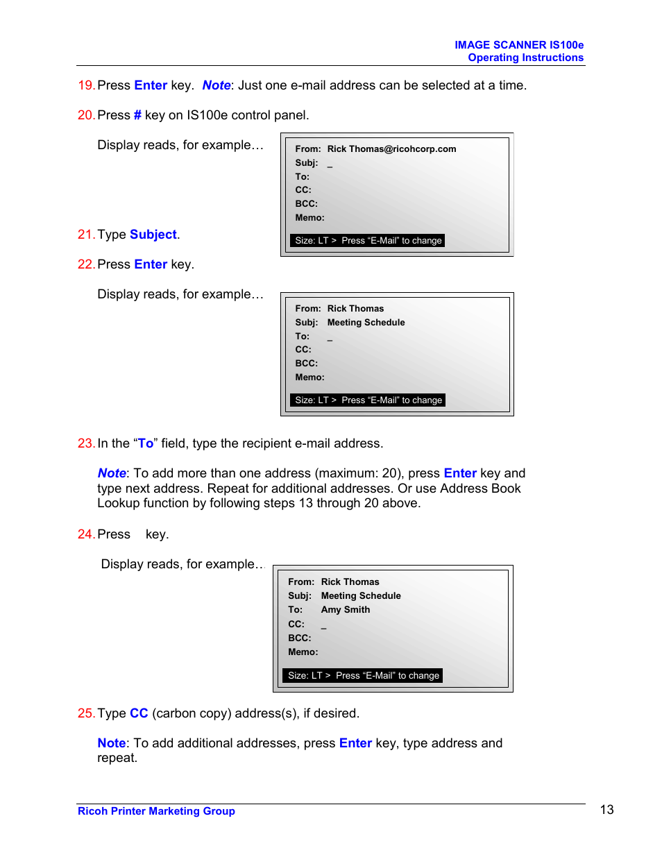 Ricoh GLOBALSCAN IS100E User Manual | Page 13 / 21