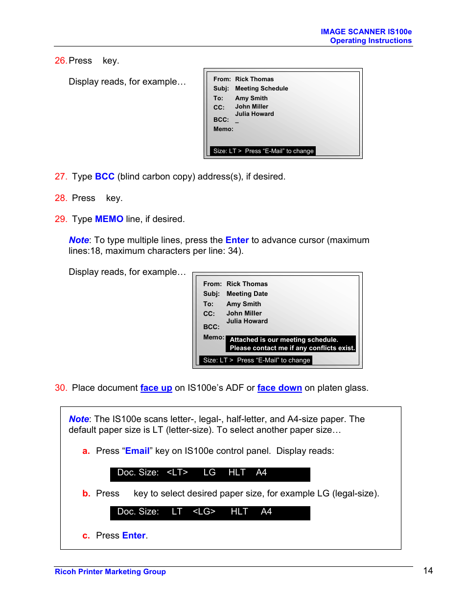 Ricoh GLOBALSCAN IS100E User Manual | Page 14 / 21