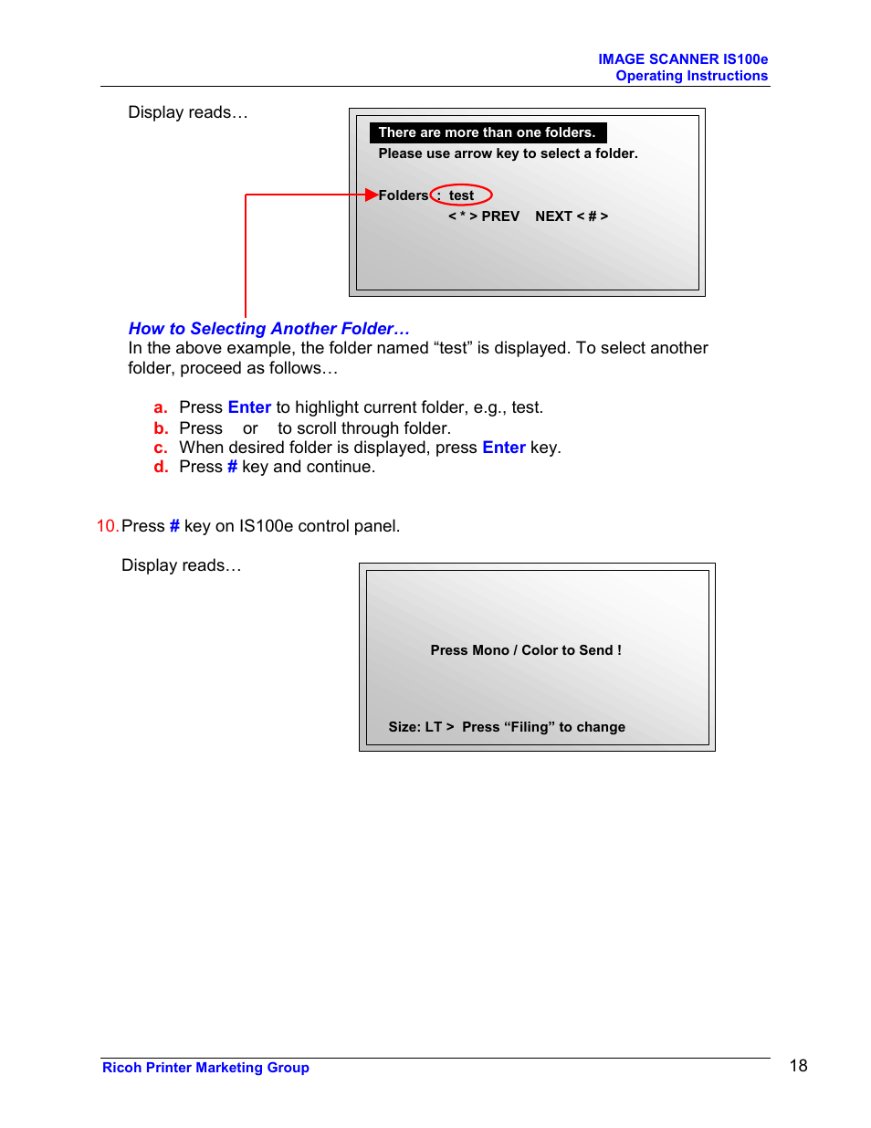 Ricoh GLOBALSCAN IS100E User Manual | Page 18 / 21