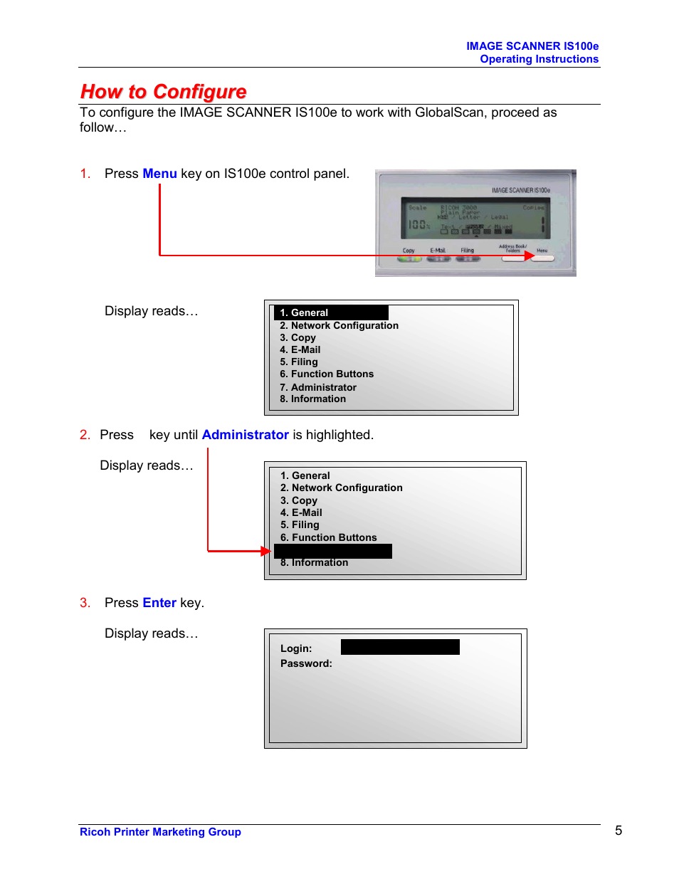 Ricoh GLOBALSCAN IS100E User Manual | Page 5 / 21