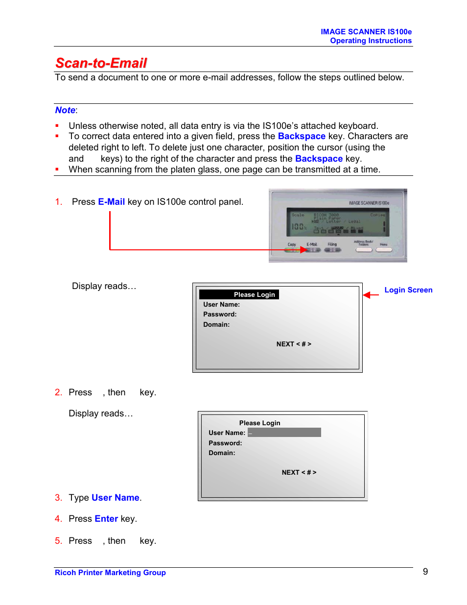 Ricoh GLOBALSCAN IS100E User Manual | Page 9 / 21