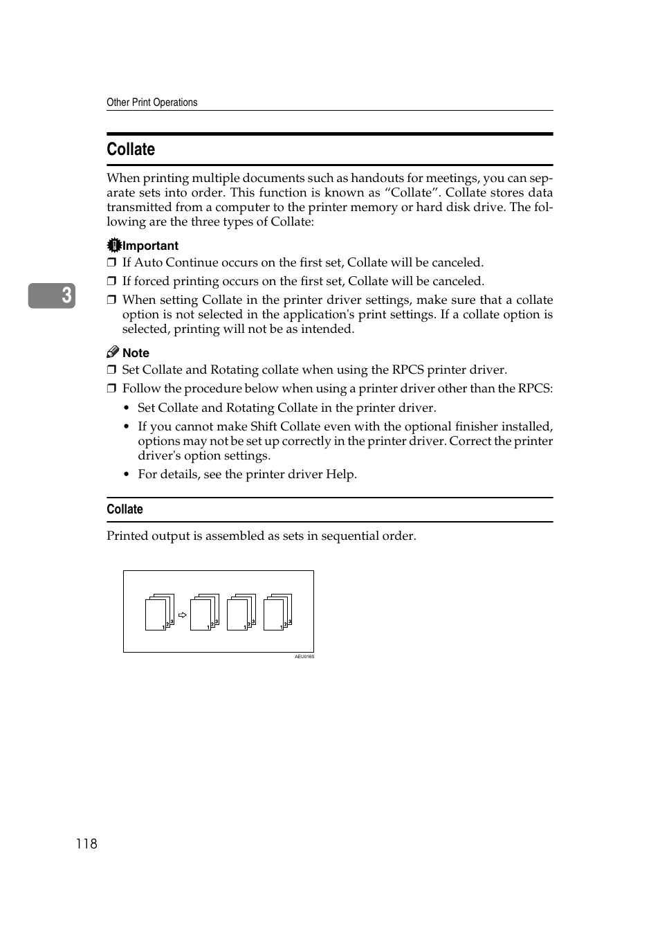 Collate | Ricoh Aficio MP MP C3500/C4500 User Manual | Page 126 / 166