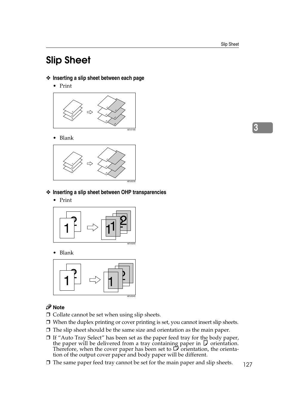 Slip sheet, 3slip sheet | Ricoh Aficio MP MP C3500/C4500 User Manual | Page 135 / 166