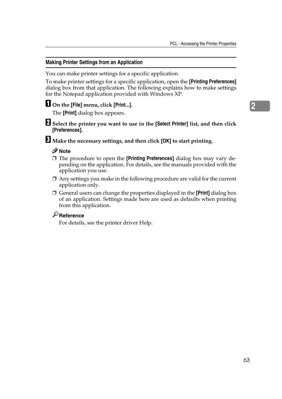 Making printer settings from an application | Ricoh Aficio MP MP C3500/C4500 User Manual | Page 71 / 166