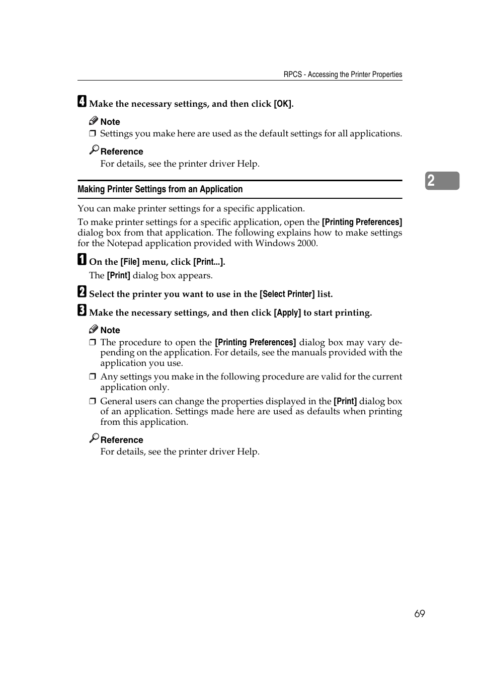 Making printer settings from an application | Ricoh Aficio MP MP C3500/C4500 User Manual | Page 77 / 166