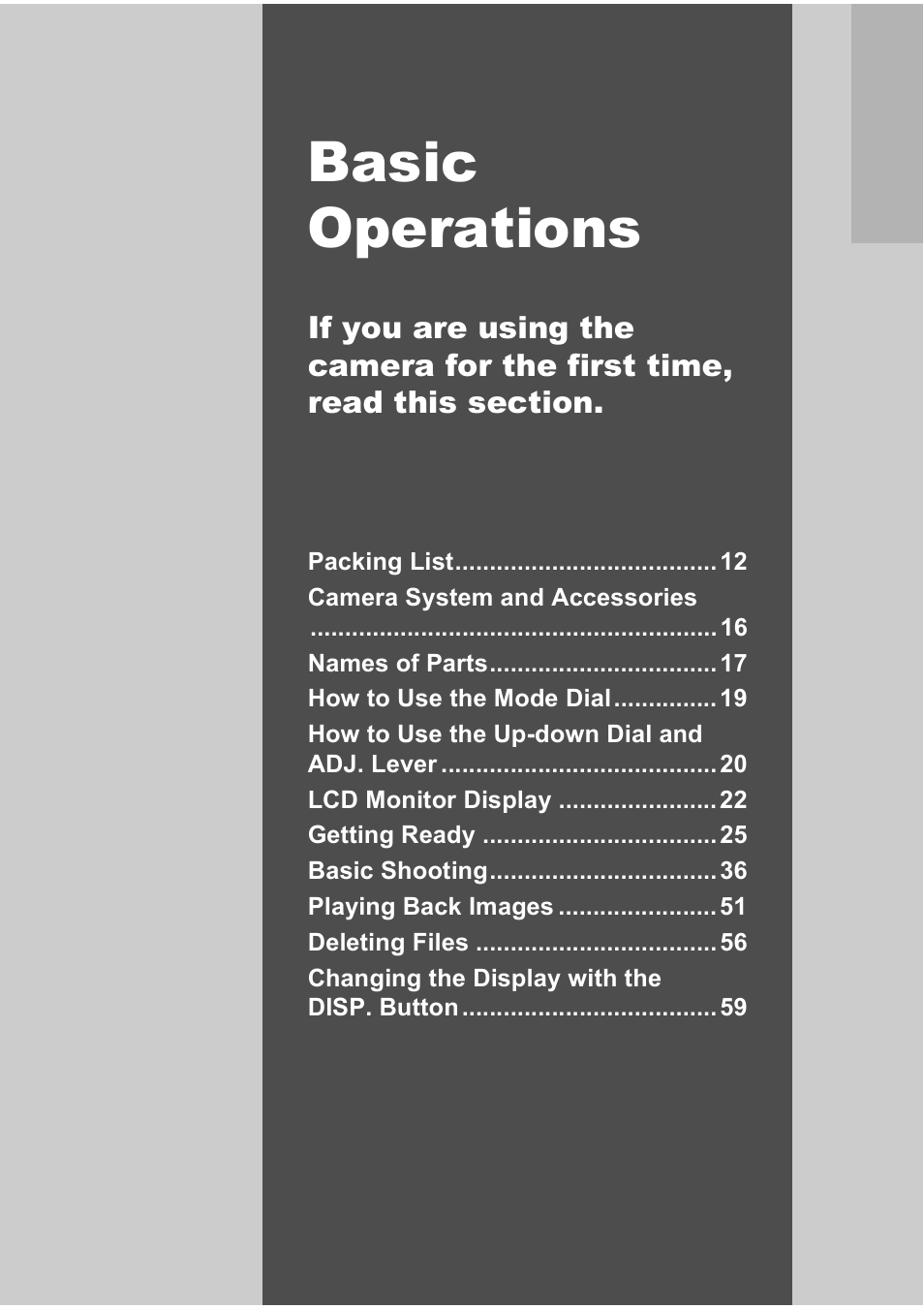 Basic operations | Ricoh GX100VF User Manual | Page 13 / 218