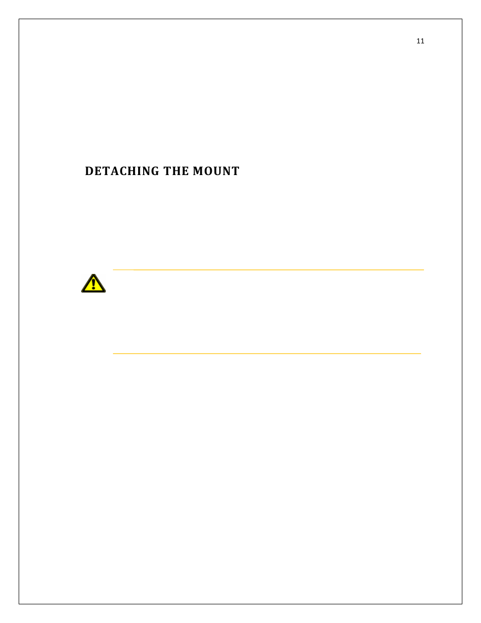 Detaching the mount | RightWay SPOTTER RW-500 User Manual | Page 11 / 63