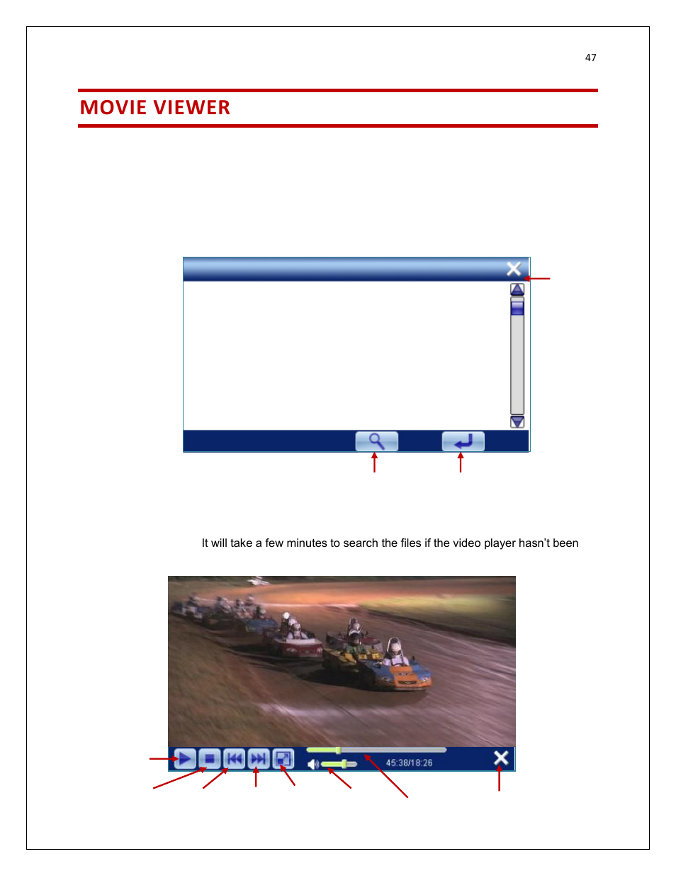 Movie viewer | RightWay SPOTTER RW-500 User Manual | Page 47 / 63