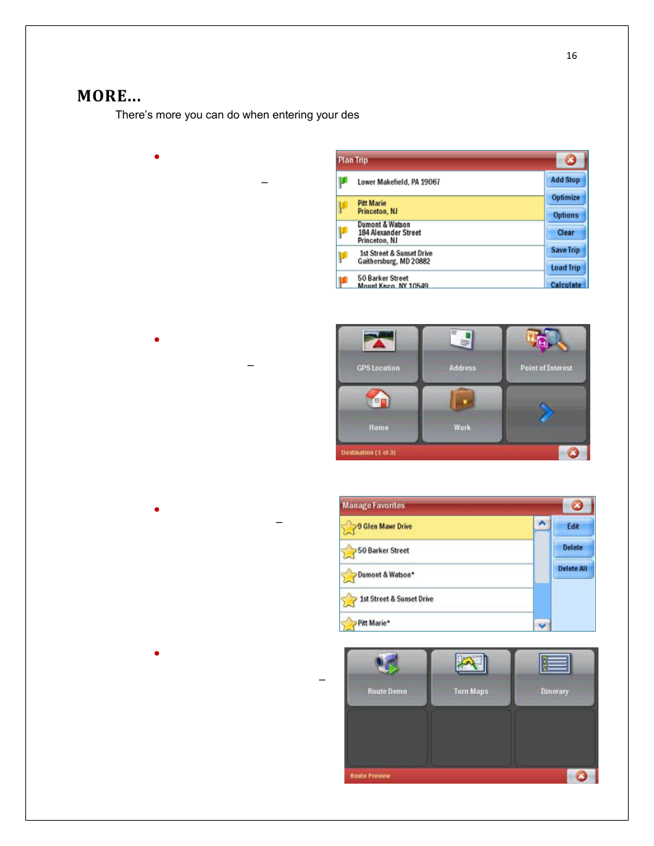 More | RightWay GPS Navigator RW 200 User Manual | Page 16 / 73