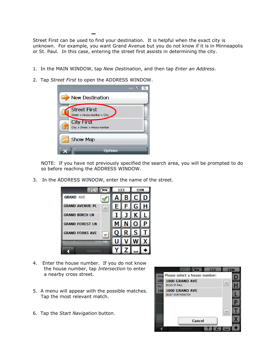 New destination | RightWay GPS Navigator RW 355 User Manual | Page 23 / 120