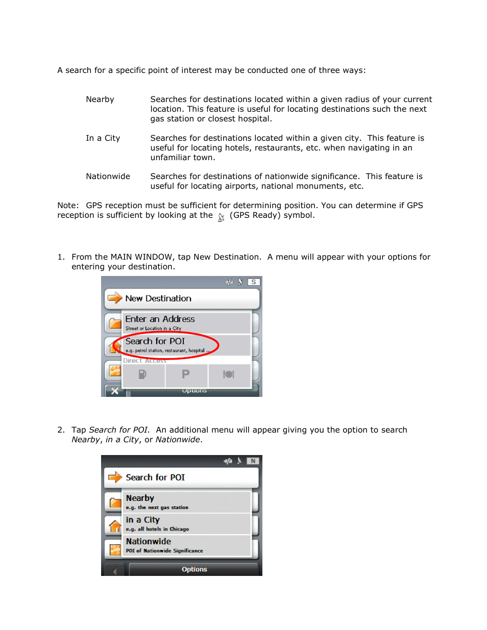 Search for poi | RightWay GPS Navigator RW 355 User Manual | Page 26 / 120